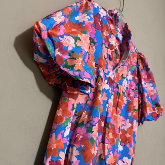 THML Multicolor Floral Puff Sleeve Blouse – NWT – Size S - Picture 4 of 6